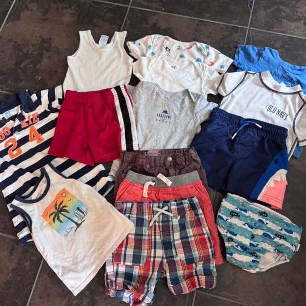 18 month boy shorts summer 14 piece bundle